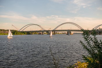 lake and bridge view
